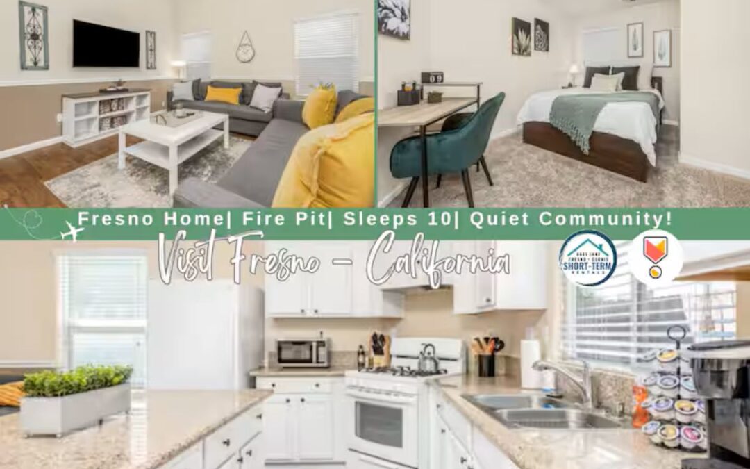 Fresno Home| Fire Pit| Sleeps 10| Quiet Community!