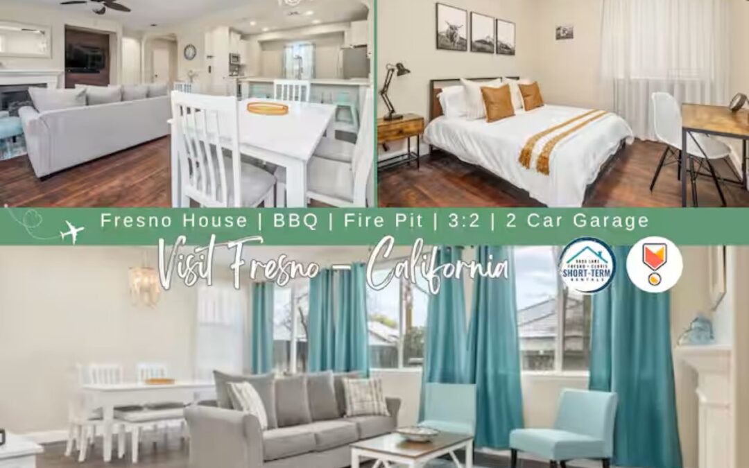 Fresno House | Fire Pit | Sleeps 10 | 3:2 w/Garage