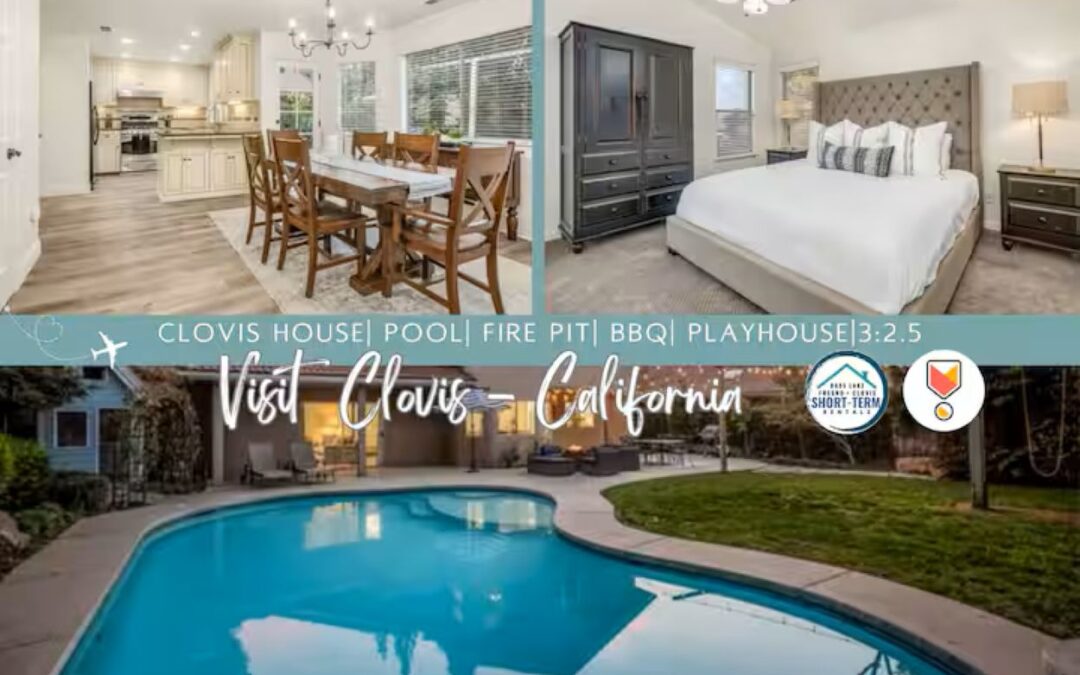 Clovis House| Pool| Fire Pit| BBQ| Playhouse|3/2.5