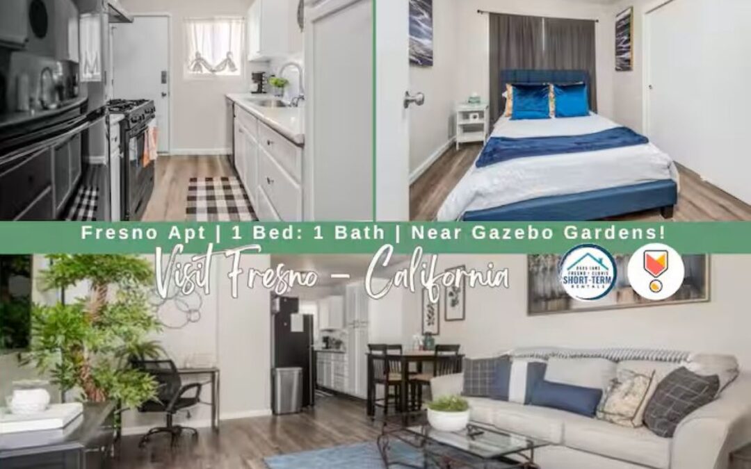 Fresno Apt | Blue 1:1 | Next to Gazebo Gardens!