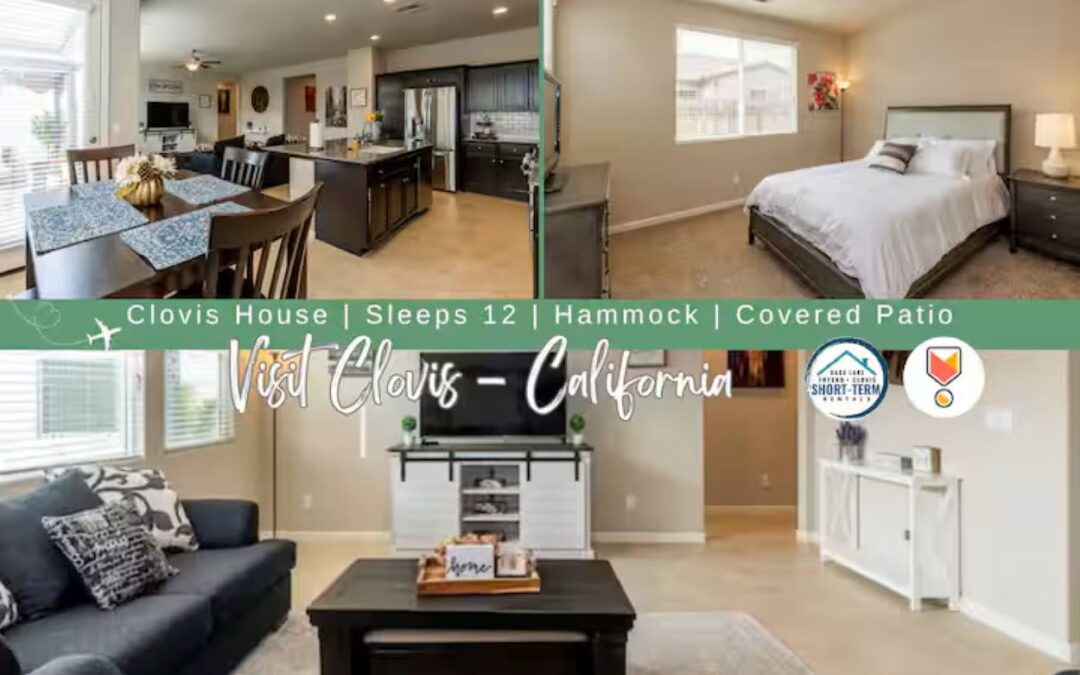 Clovis House | Sleeps 12 | Hammock | Covered Patio